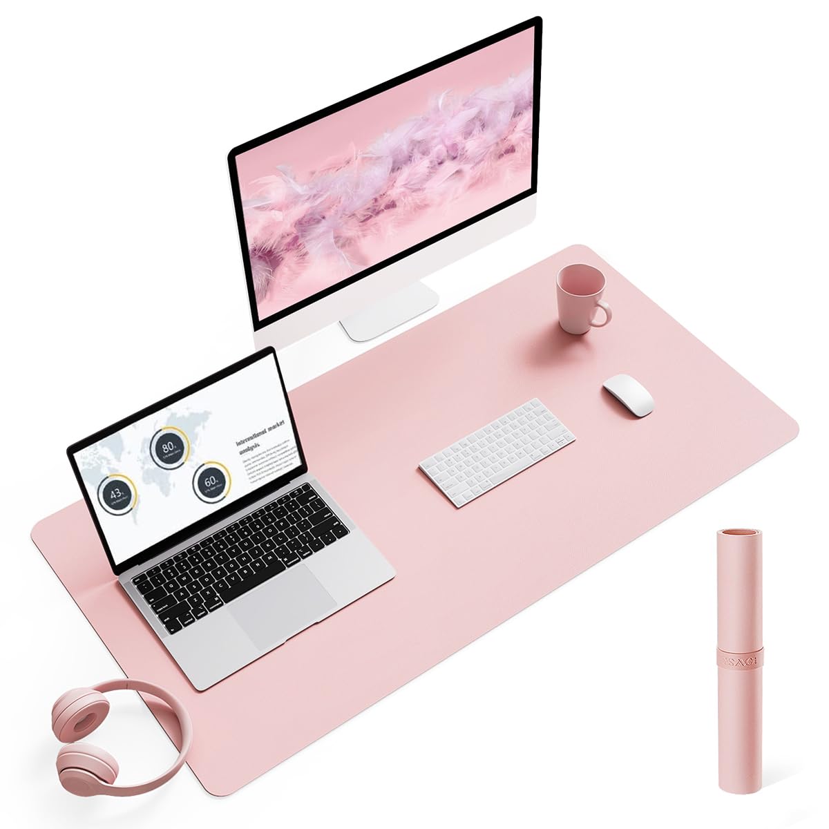 Writing Desk Pad Protector, YSAGi Anti-Slip Thin Mousepad for Computers,Office Desk Accessories