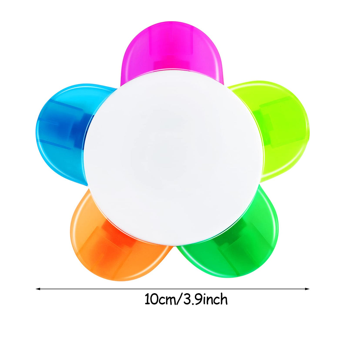 Outus 9 Pieces Petals Highlighters Assorted Colors 5 in 1 Pens Bulk