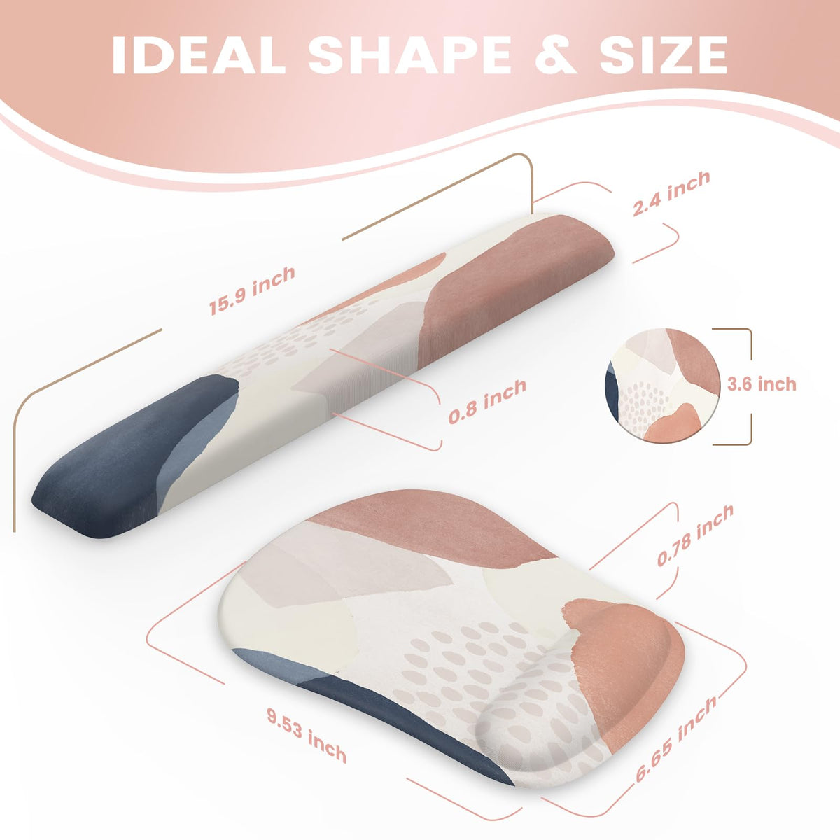 HAOCOO Mouse Pad with Wrist Rest, Keyboard Wrist Rest, Gel Wrist Rest for Computer Keyboard