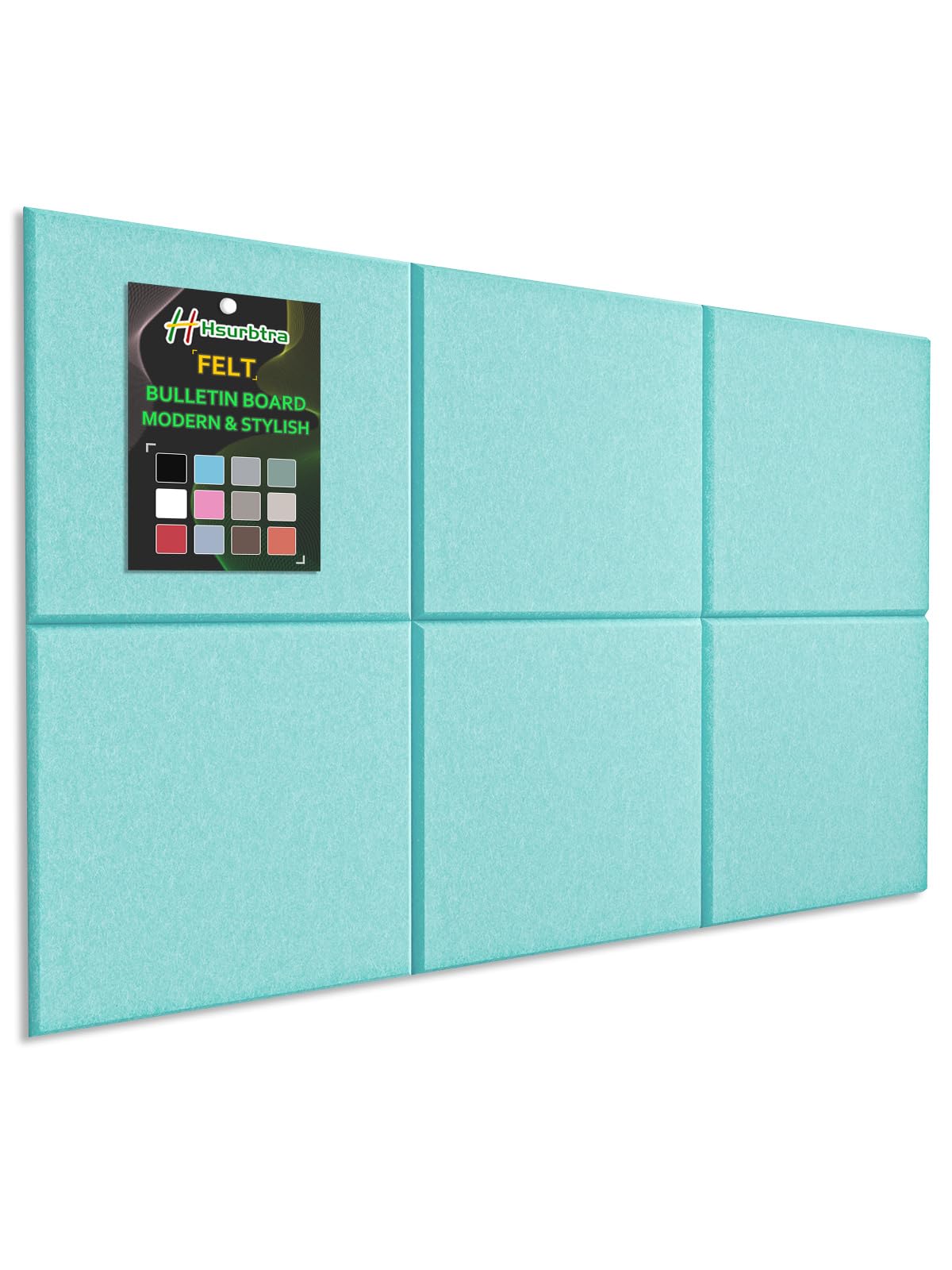 Hsurbtra Large Cork Board for Wall 36 x 24 Inch, 6 Pack Felt Bulletin Notice Board with Pushpins