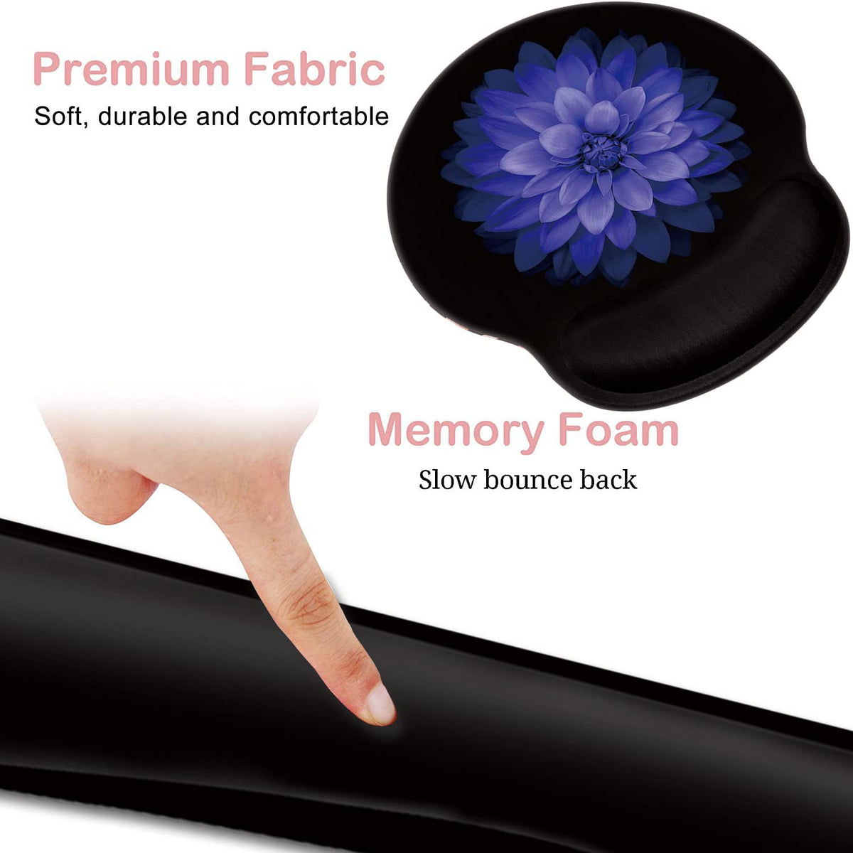 Keyboard Wrist Rest and Mouse Pad with Wrist Support, Ergonomic Gel Mouse Pad Coaster, Comfortable