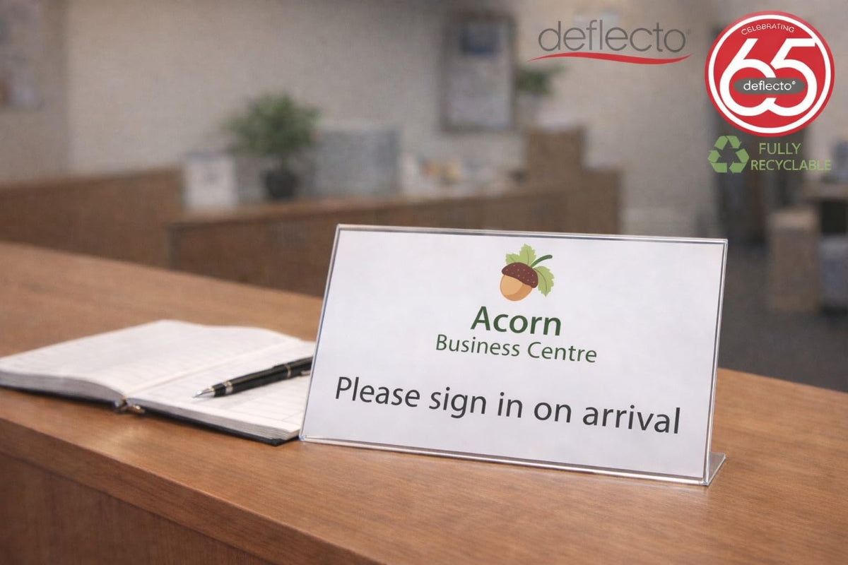 Deflecto A7 Landscape Slanted Sign Holder