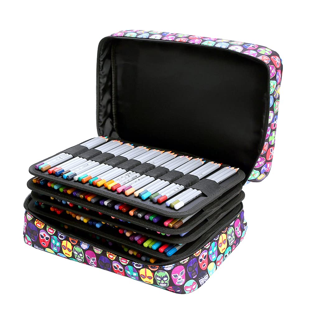 Lbxgap 360 Slots Colored Pencil Case w/Handle & Shoulder Strap