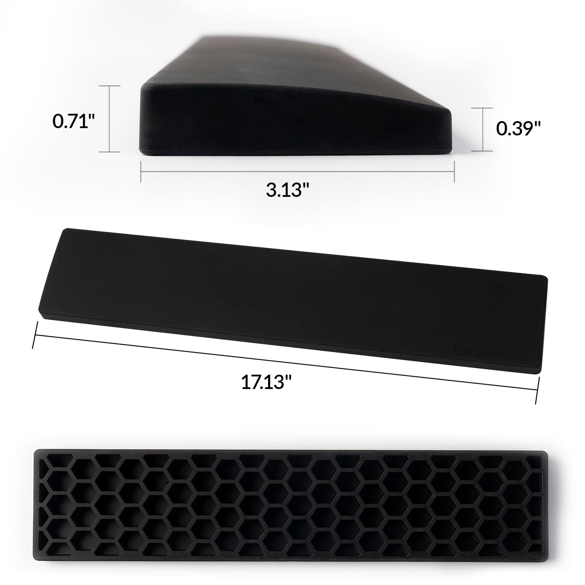 Ergonomic Silicone Wrist Rest for Keychron K10 / K10 Version 2 / C2 / C2 Pro,17.13" Honeycomb