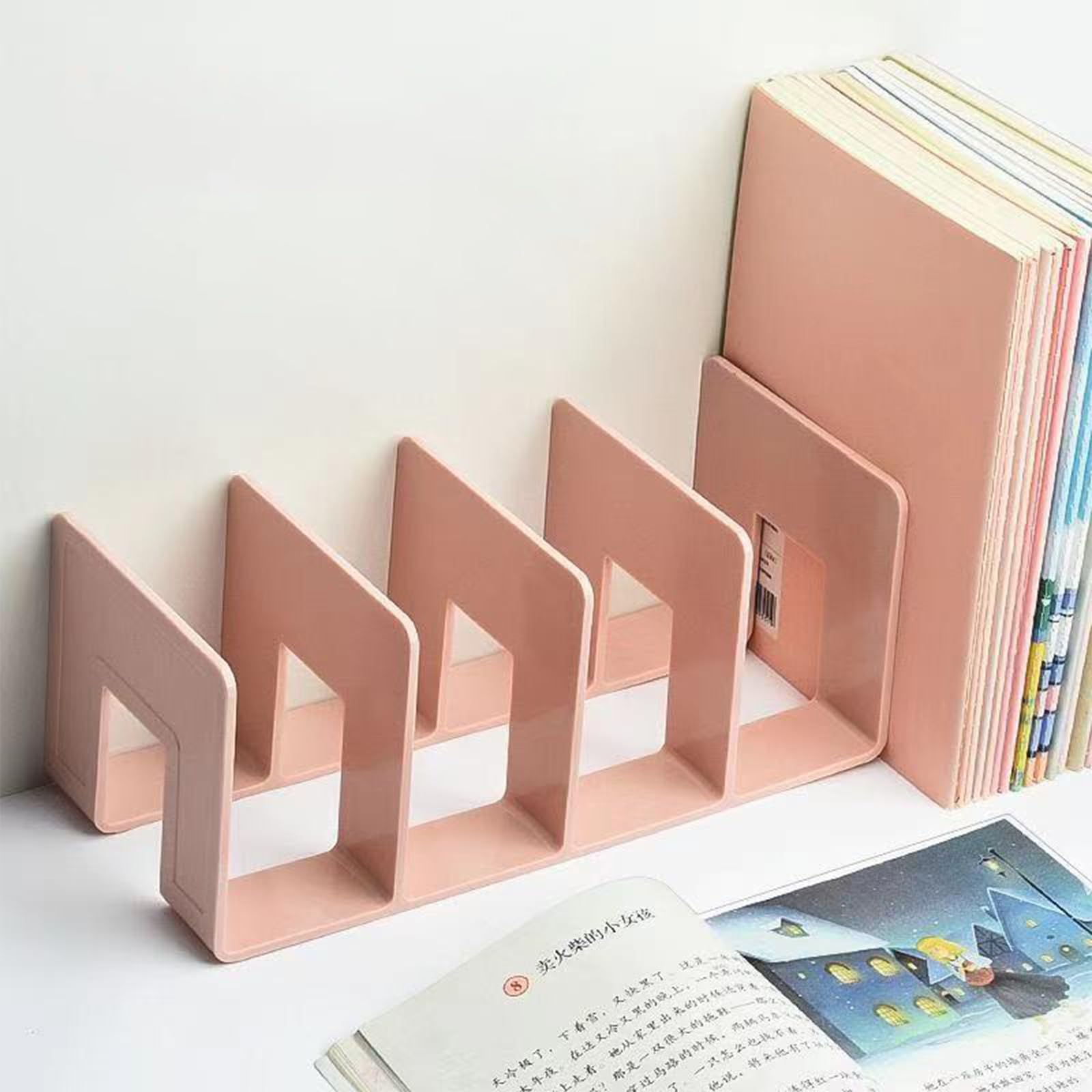 Zhousensen 2PCS Acrylic File Organizer for Desk, Desktop Document/Mail Organizer, 4 Compartments