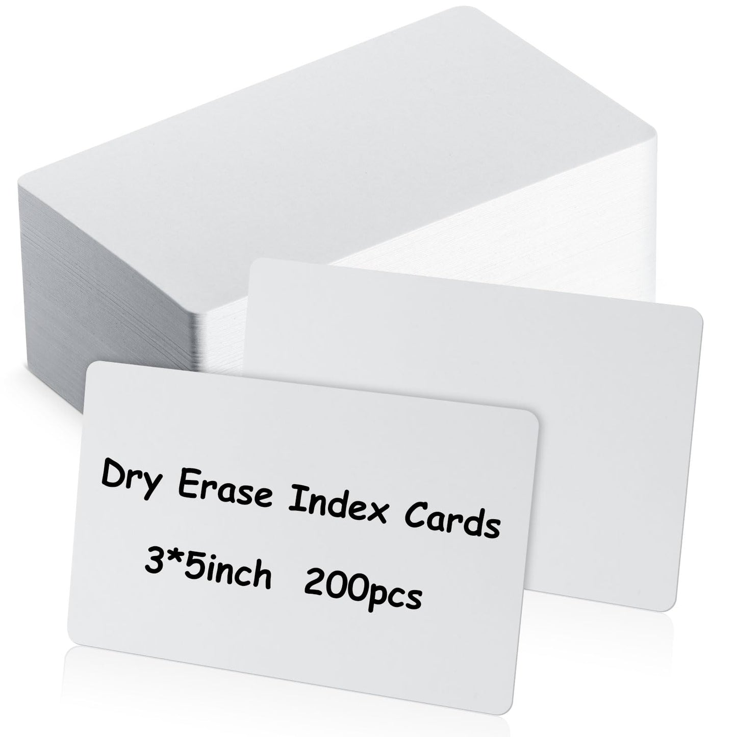 Harloon 200 Pcs Dry Erase Index Cards 3 x 5 Inch, White