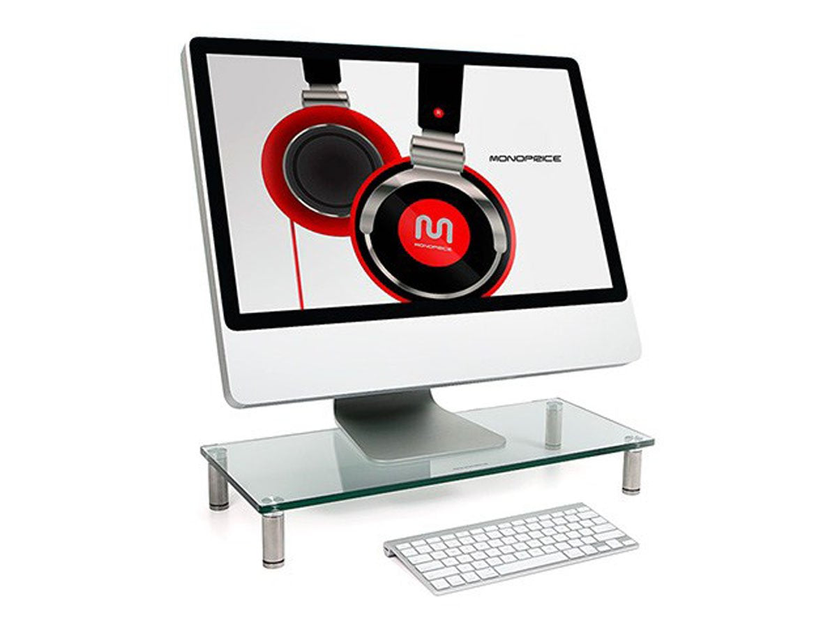 Monoprice Multimedia Desktop Stand 22 Inch x 9.5 Inch - Stand & Riser, Laptop Stand, Desktop TV