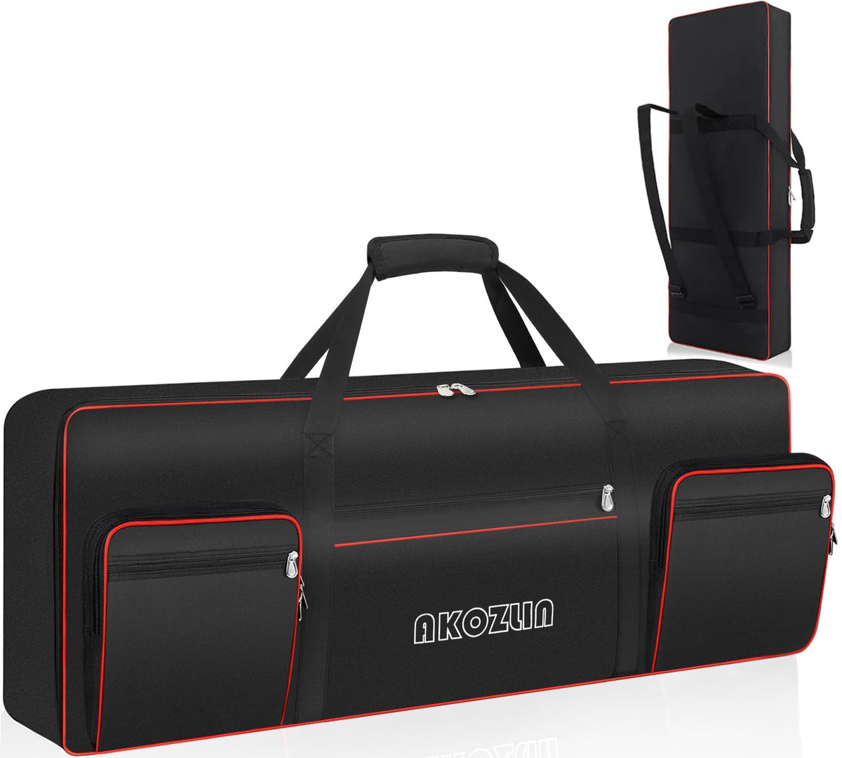 AKOZLIN 76 Key Keyboard Case, Soft Padded Keyboard Gig Bag, Piano Bag