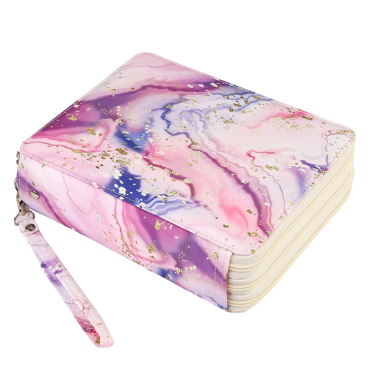 Lbxgap 120 Slots Colored Pencil Case Organizer, 3 Layer Bag