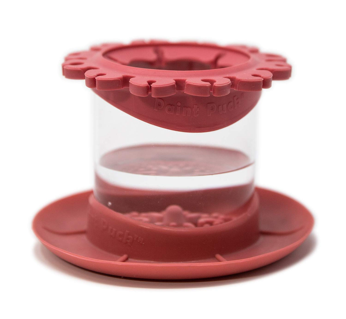 Paint Puck Ultimate Rinse Cup Paint Brush Cleaner, Mug (4 in), Red