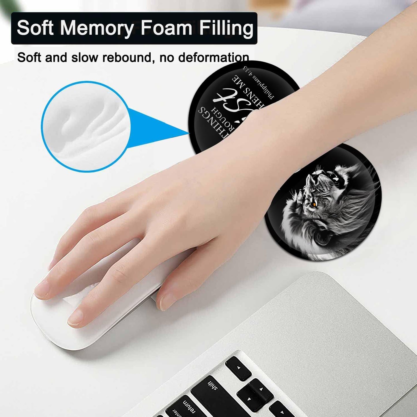 Large Gaming Mouse Pad,31.5x11.8in Extended Computer Mouse Mat with Non-Slip PU Base, Ergonomic