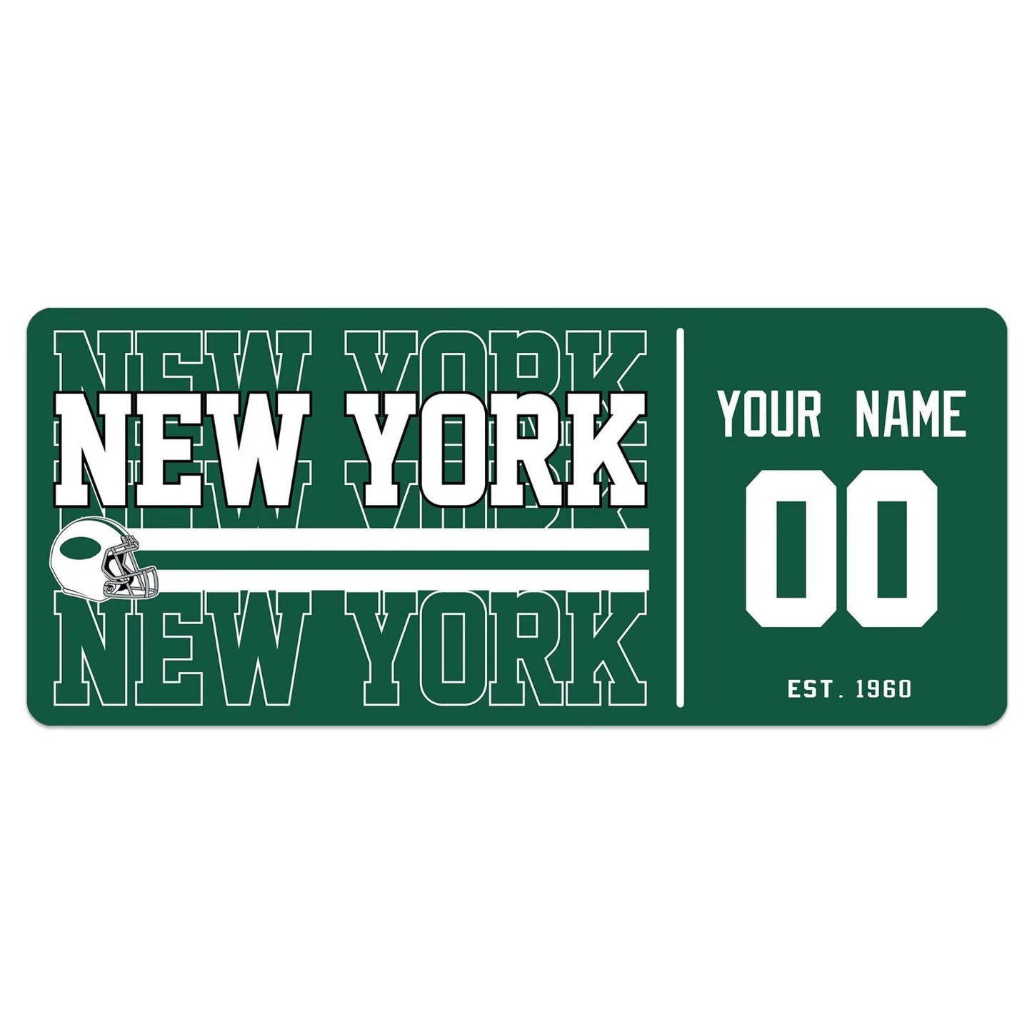 ANTKING New York J Mouse Pad Custom Name and Number Desk Pad for Men Women Youth Gifts