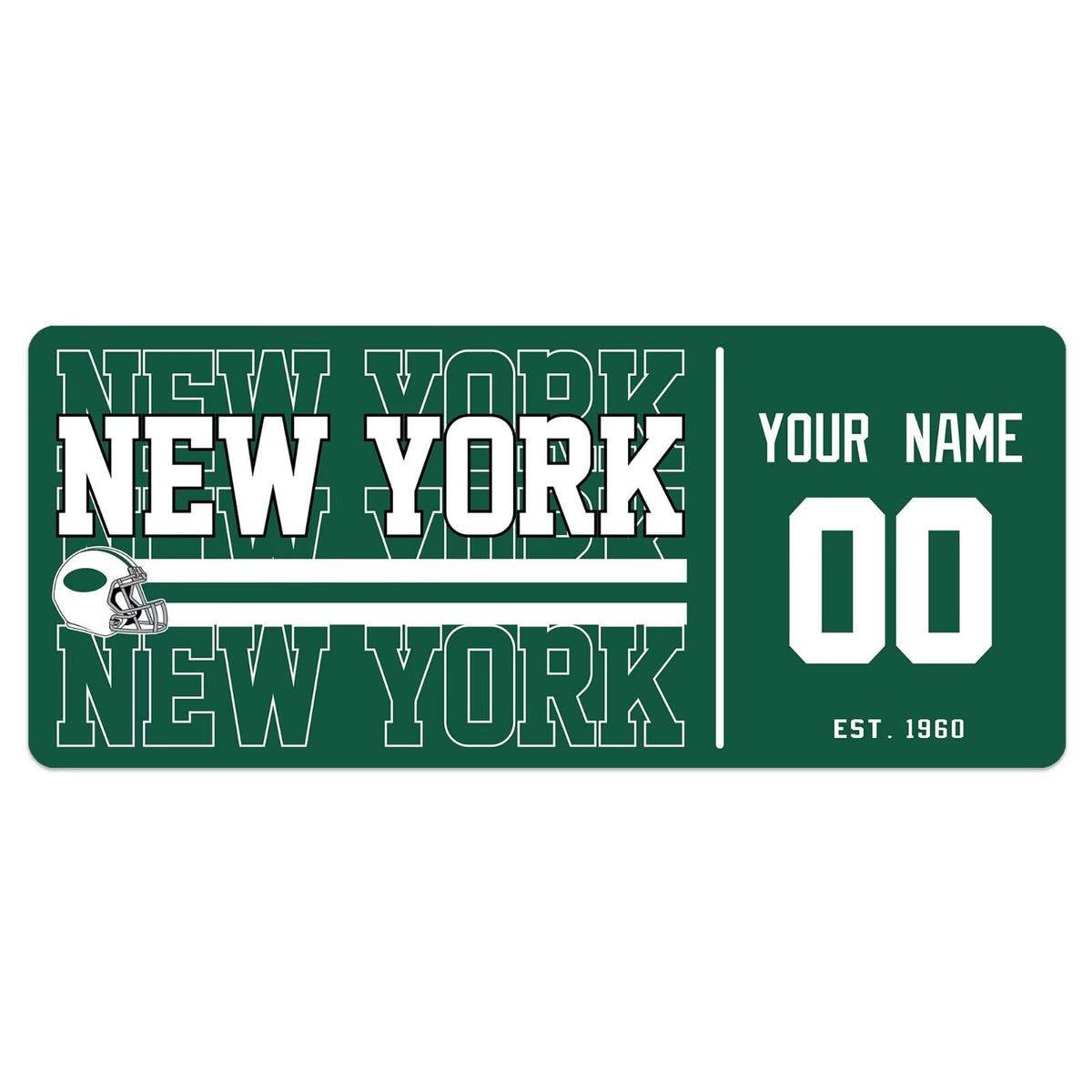 ANTKING New York J Mouse Pad Custom Name and Number Desk Pad for Men Women Youth Gifts