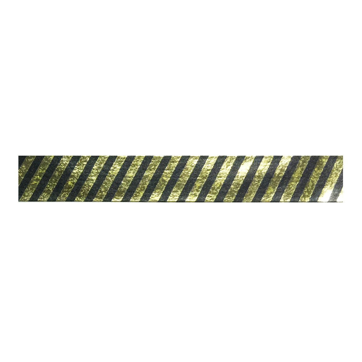 Wrapables Colorful Washi Masking Tape, Black and Metallic Gold Stripes