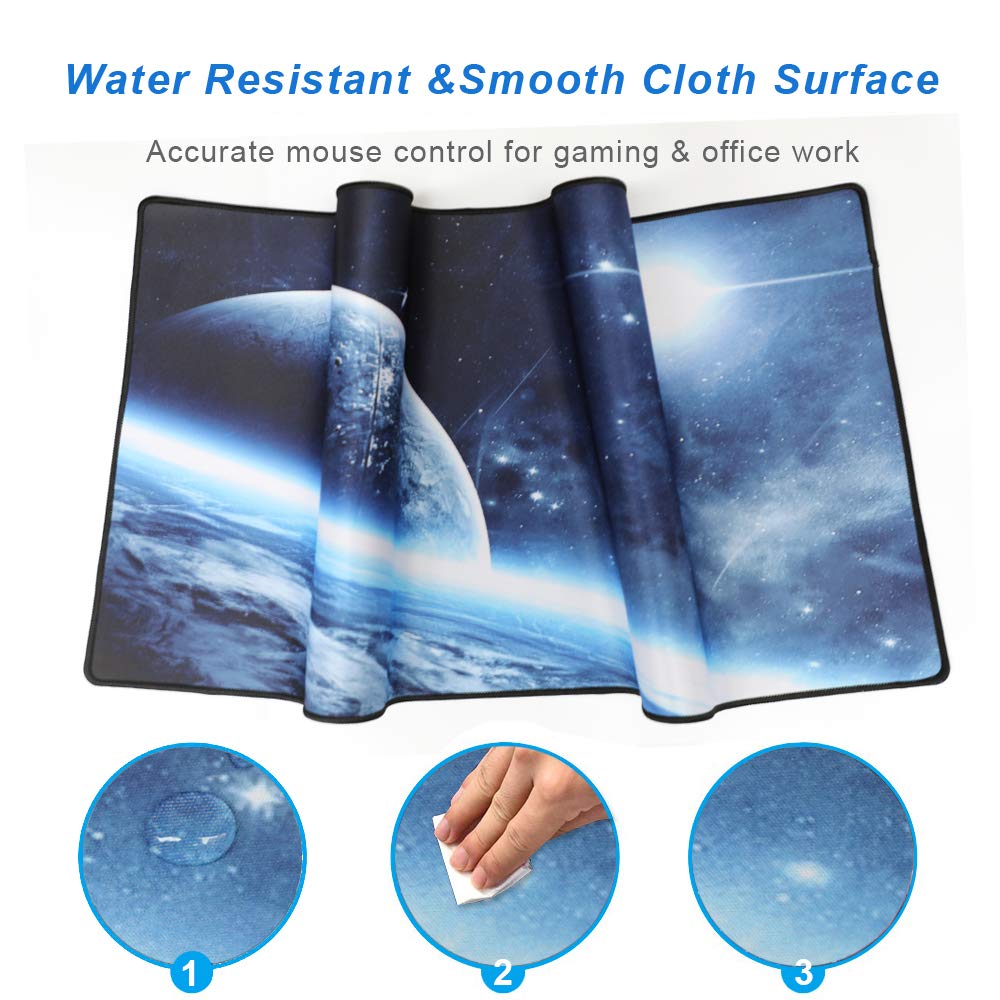 Cmhoo XXL Professional Large Mouse Pad & Computer Game Mouse Mat (35.4x15.7x0.1IN, 90x40 Space)