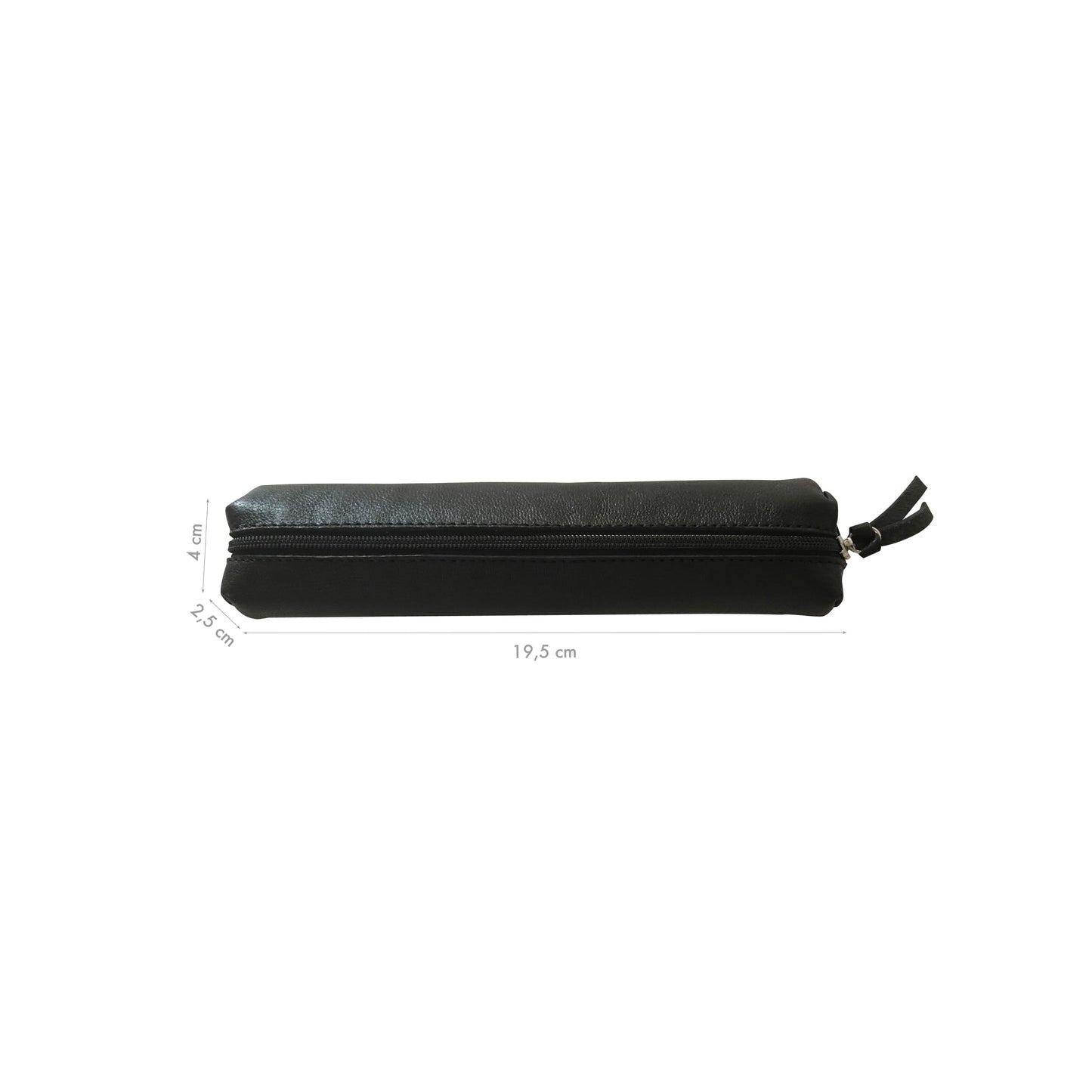 Clairefontaine Cuir Naturel Pencil Cases, Black, 20 centimeters, Slim