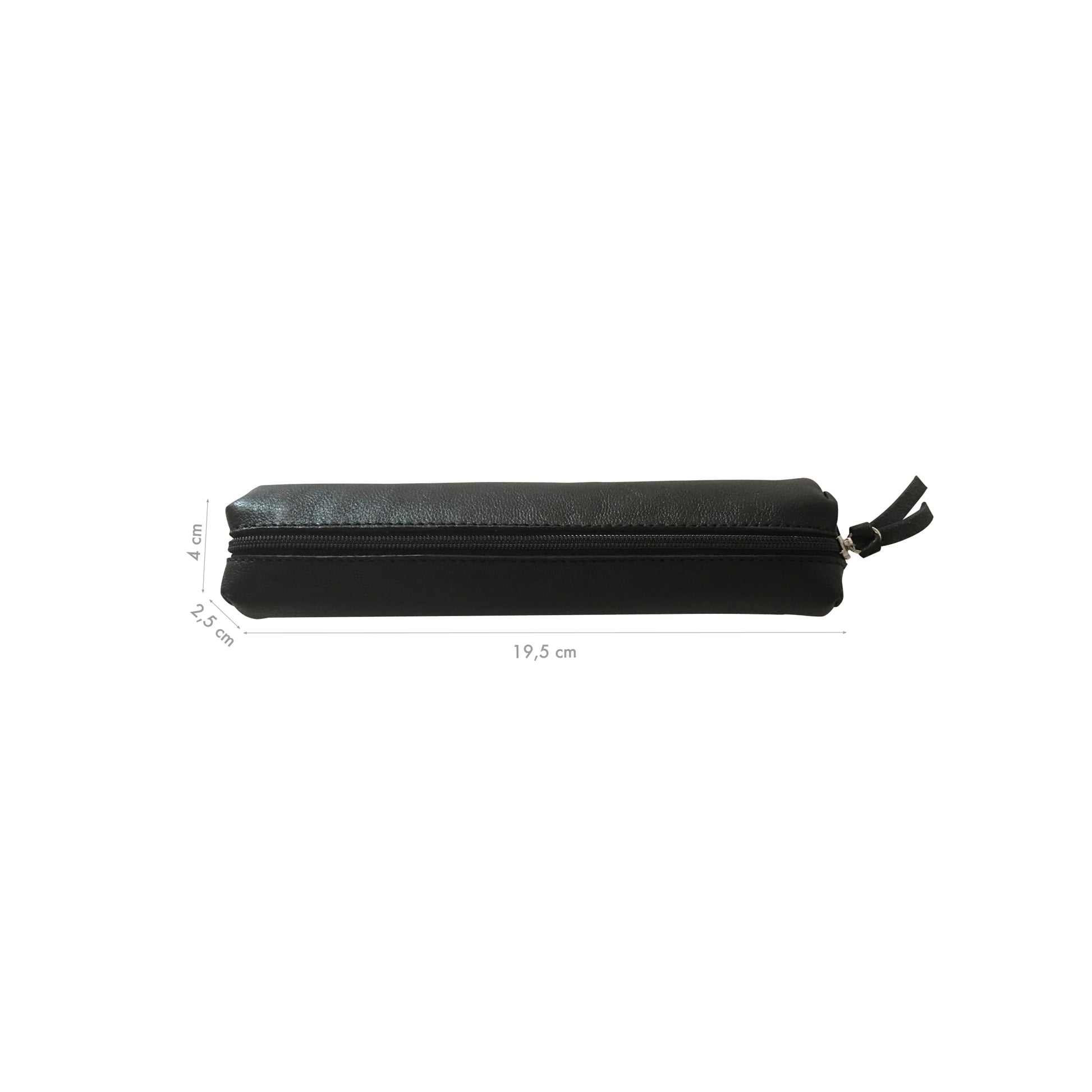 Clairefontaine Cuir Naturel Pencil Cases, Black, 20 centimeters, Slim