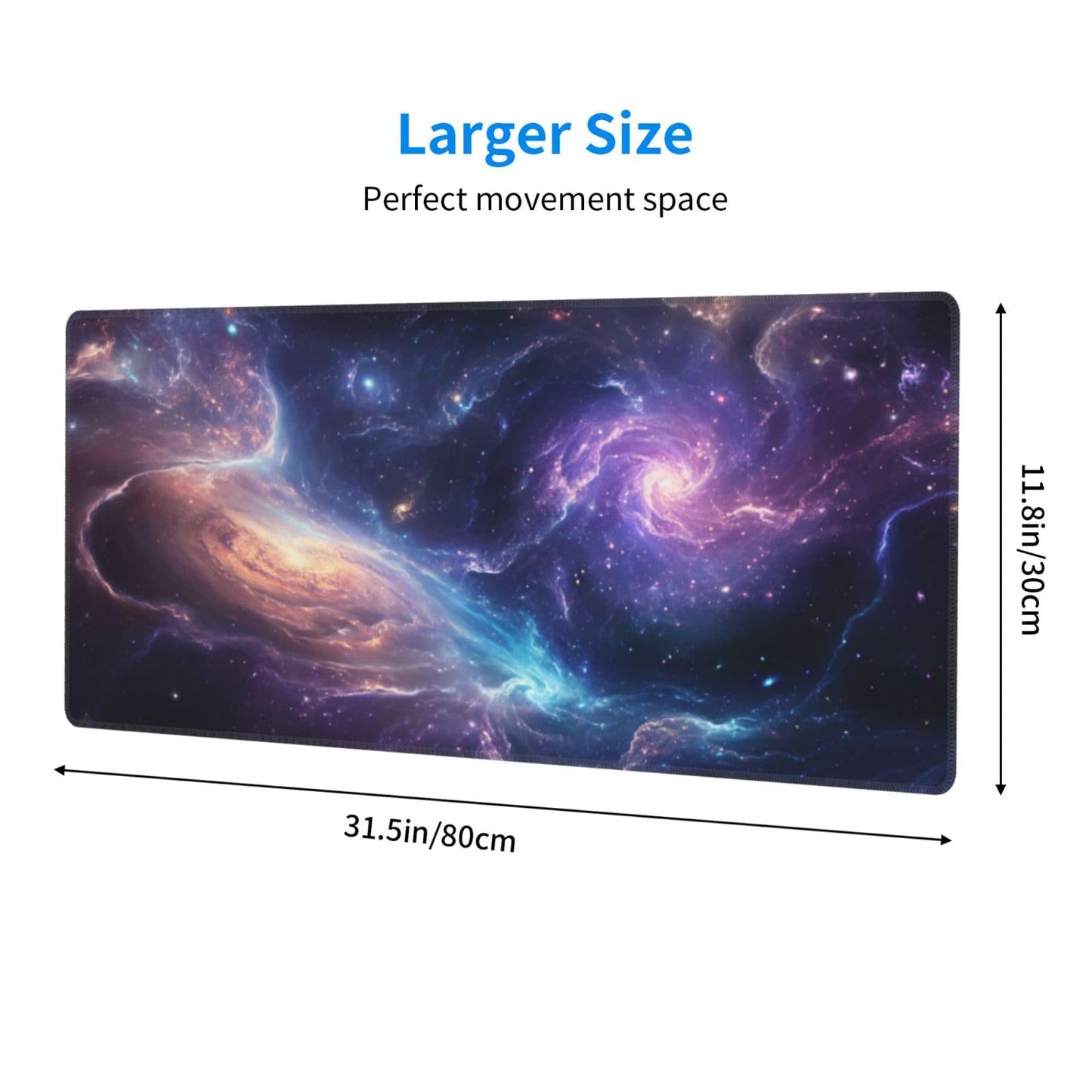 Gaming Mouse Pad Desk Pad,Extended Big Mouse Pad,31.5x11.8 Inch Long Computer Keyboard Mouse Mat