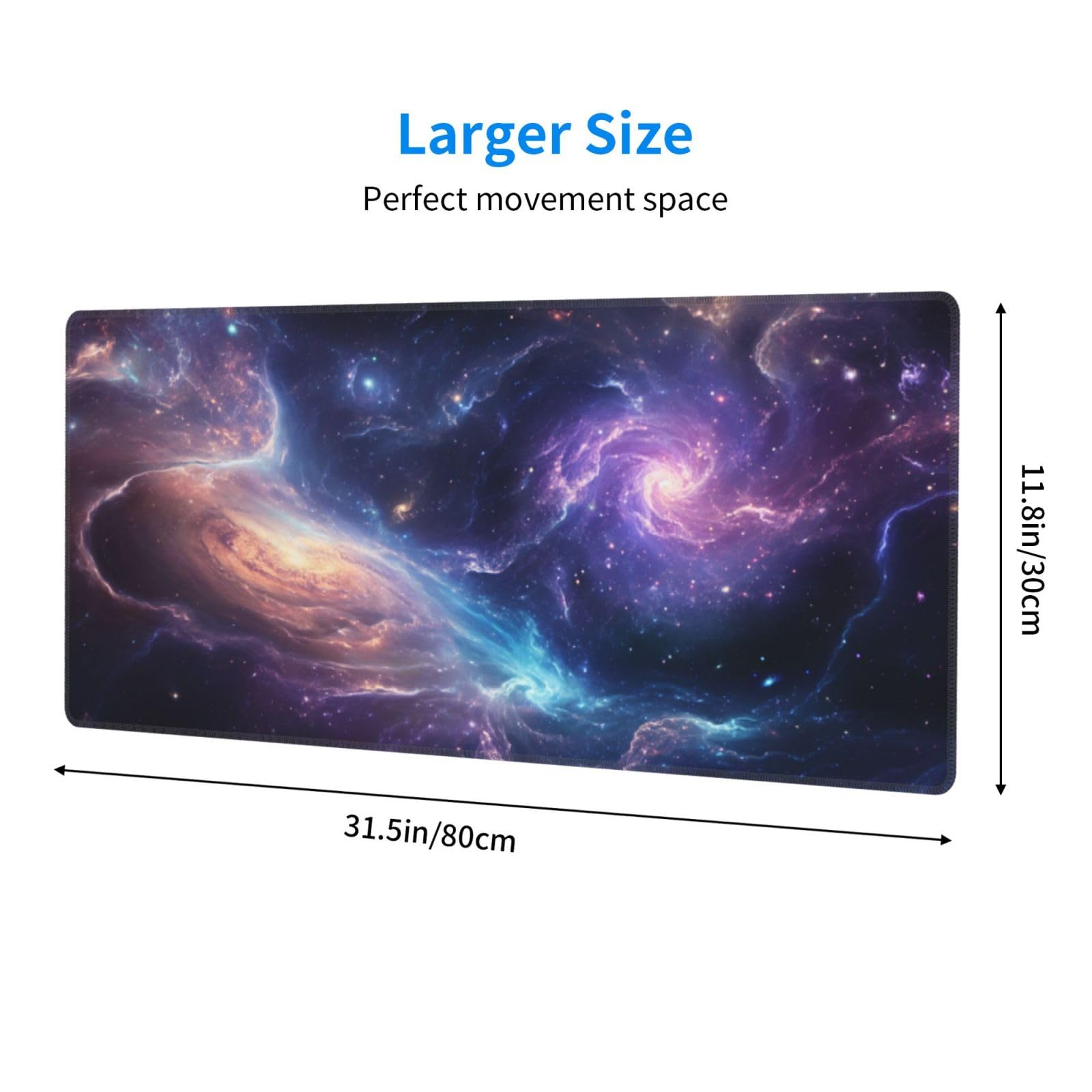 Gaming Mouse Pad Desk Pad,Extended Big Mouse Pad,31.5x11.8 Inch Long Computer Keyboard Mouse Mat