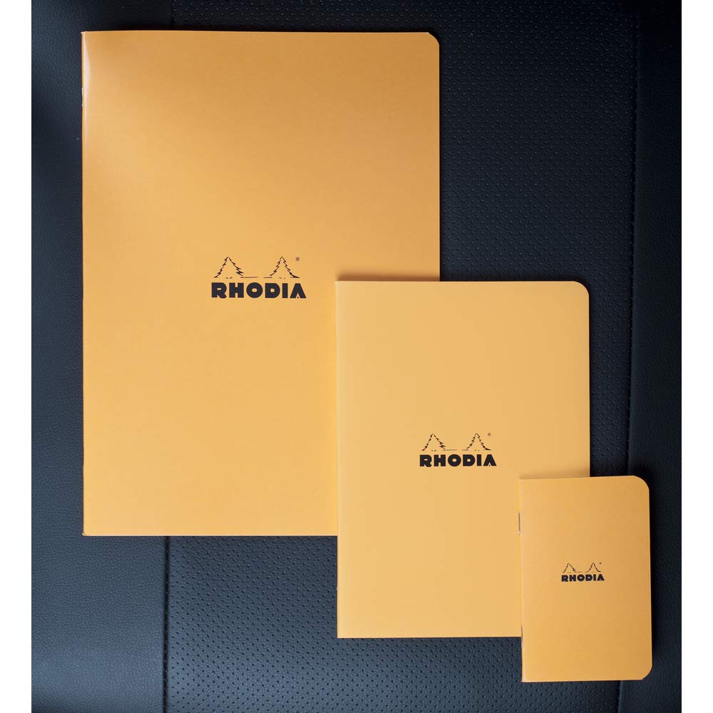 Rhodia Classic cf119164 Staple Notebook, A4, 0.2 inch (5 mm) Ruled, 96 Pages, Water Repellent