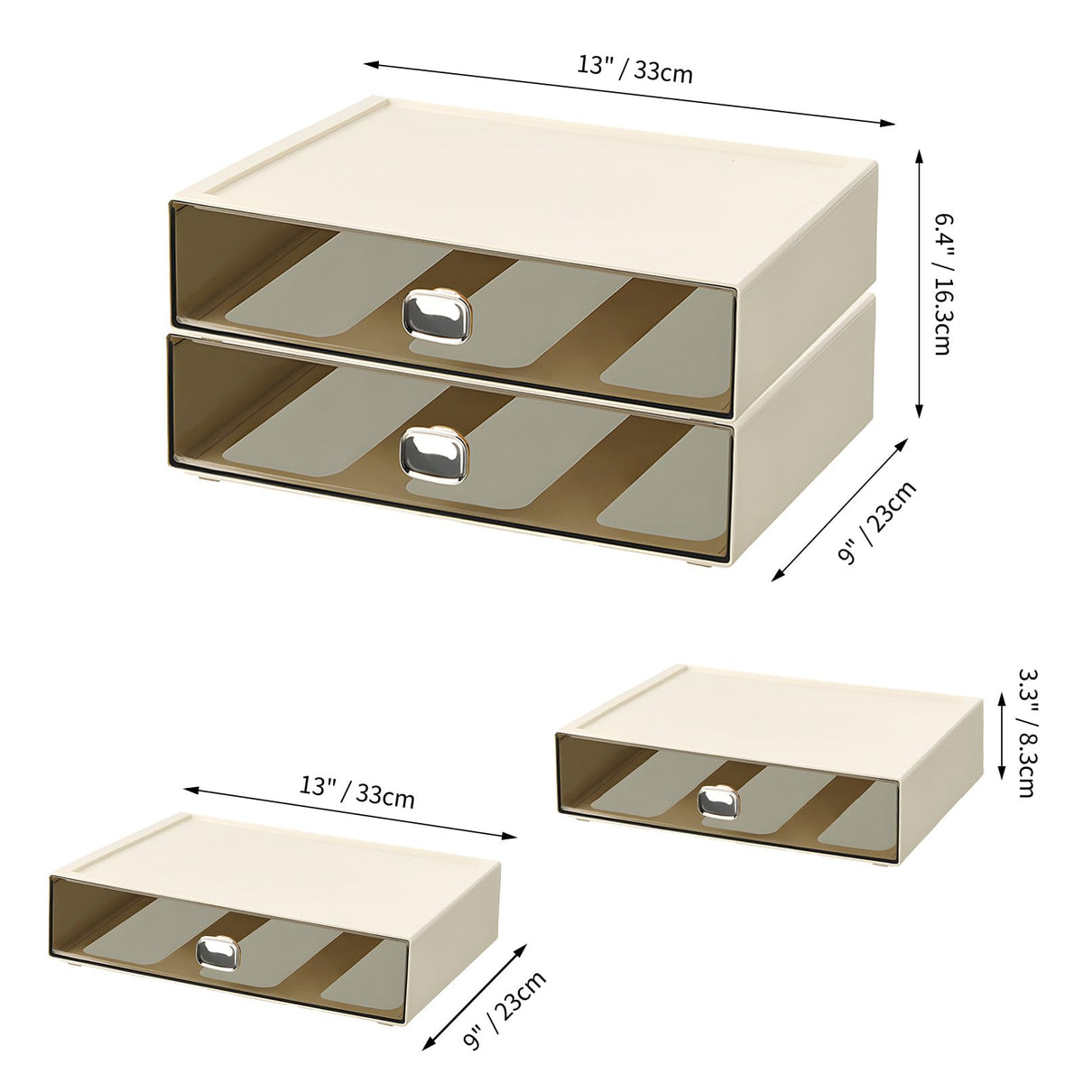 OSteed Desktop Storage Drawers, Plastic Countertop Printer Paper Organizer