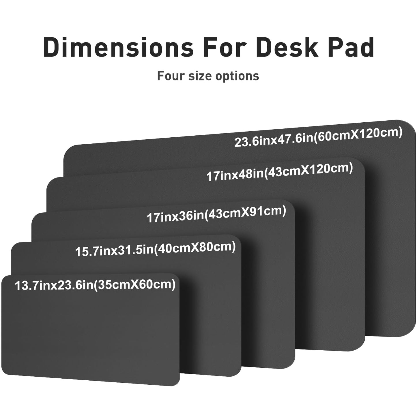 Aothia Faux Leather Desk Mat – Large Mouse Pad, Non-Slip PU Leather Blotter, Waterproof Writing