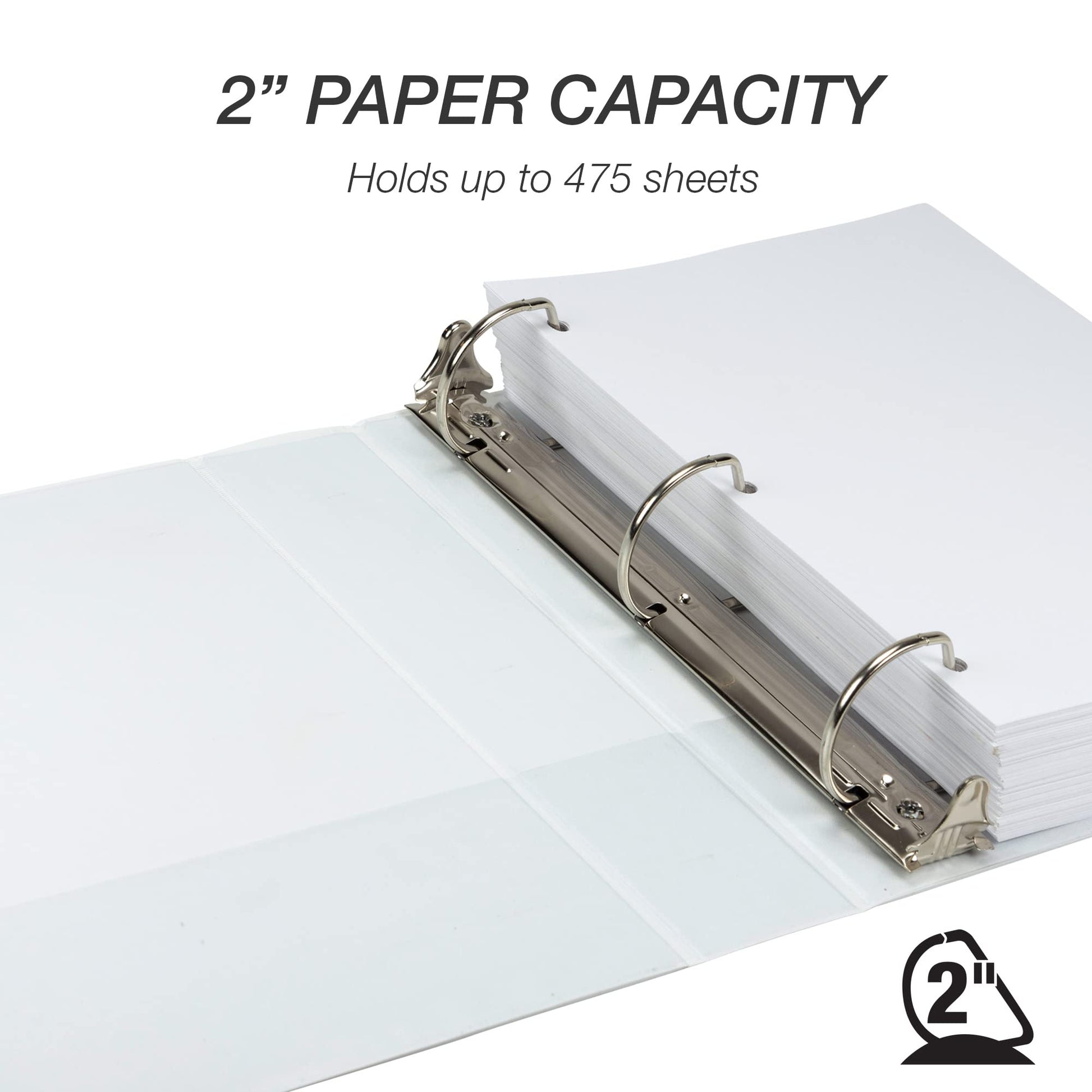Samsill Earth’s Choice Biobased Durable 3 Ring View Binder, 2 Inch Round Ring, Up to 25% Plant