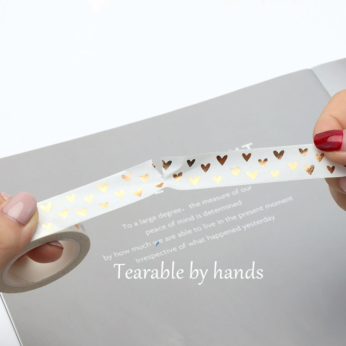 NatSumeBasics 2 Wedding Washi Tapes Foil Love Hearts Craft Masking Tape