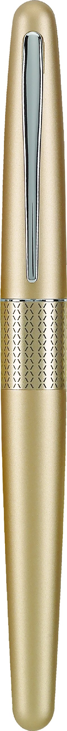 PILOT Metropolitan Collection Gel Roller Pen, Gold Barrel, Zig-Zag Design, Fine Point, Black Ink
