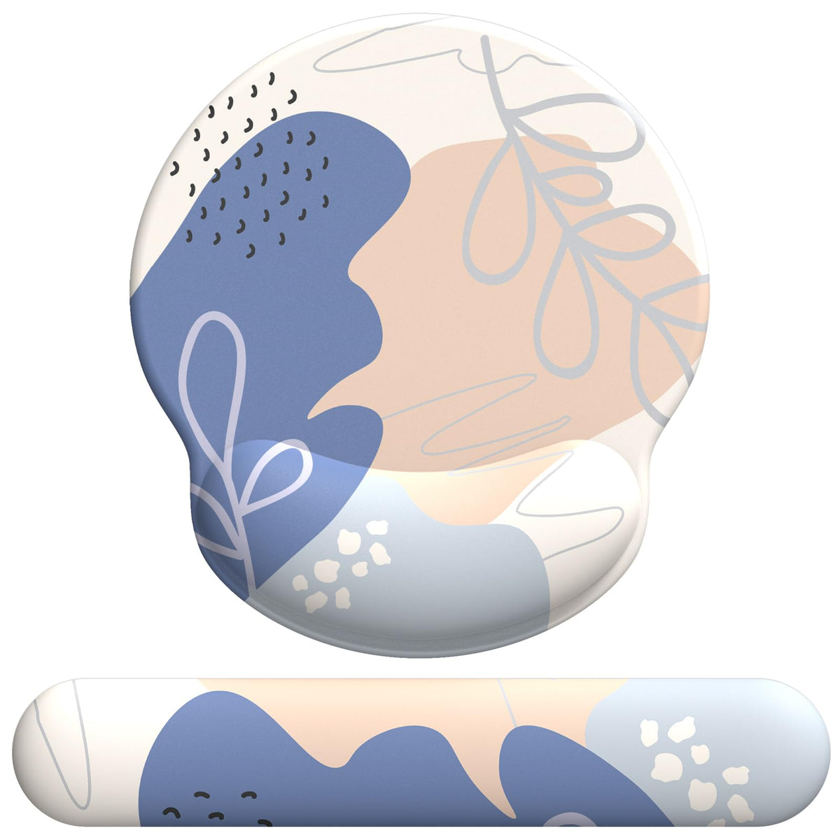 eulps Mouse Pad Wrist Support, Ergonomic Memory Foam Keyboard Wrist Pad & Gel Wrist Rest Set for