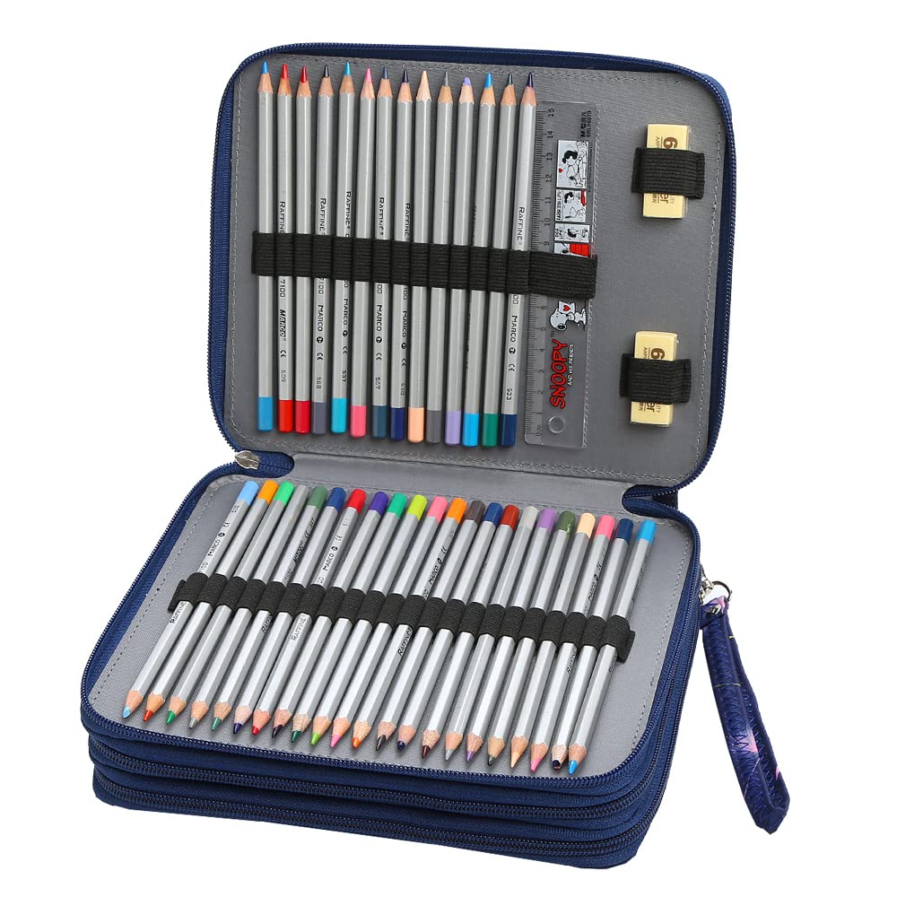 Lbxgap 124 Slots Pencil Case Organizer w/Removal Handle Strap