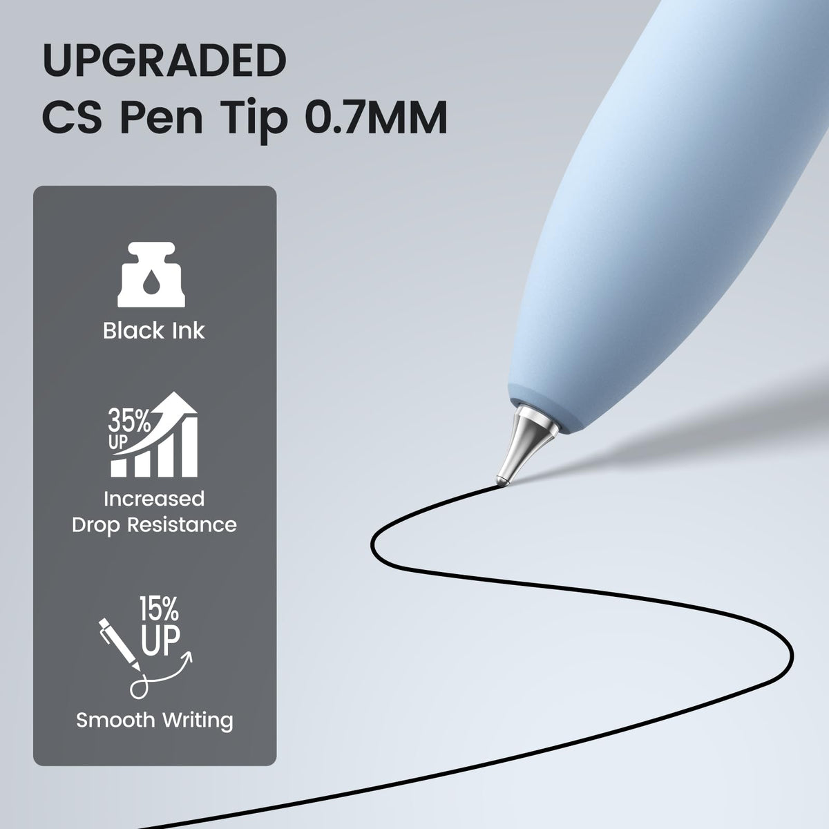 JIMMIDDA 16 Pack Gel Pens, Black Ink Quick-Drying No Smudge with Fidget