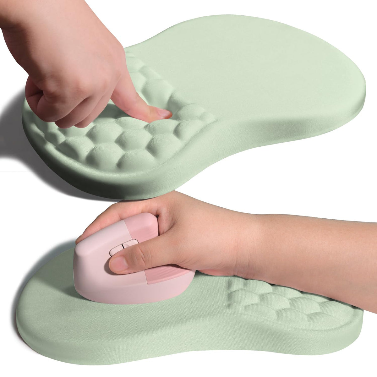 Armanza Ergonomic Joint Wrist Support Mouse Pad with Memory Foam Cushion Massage Bump, Carpal