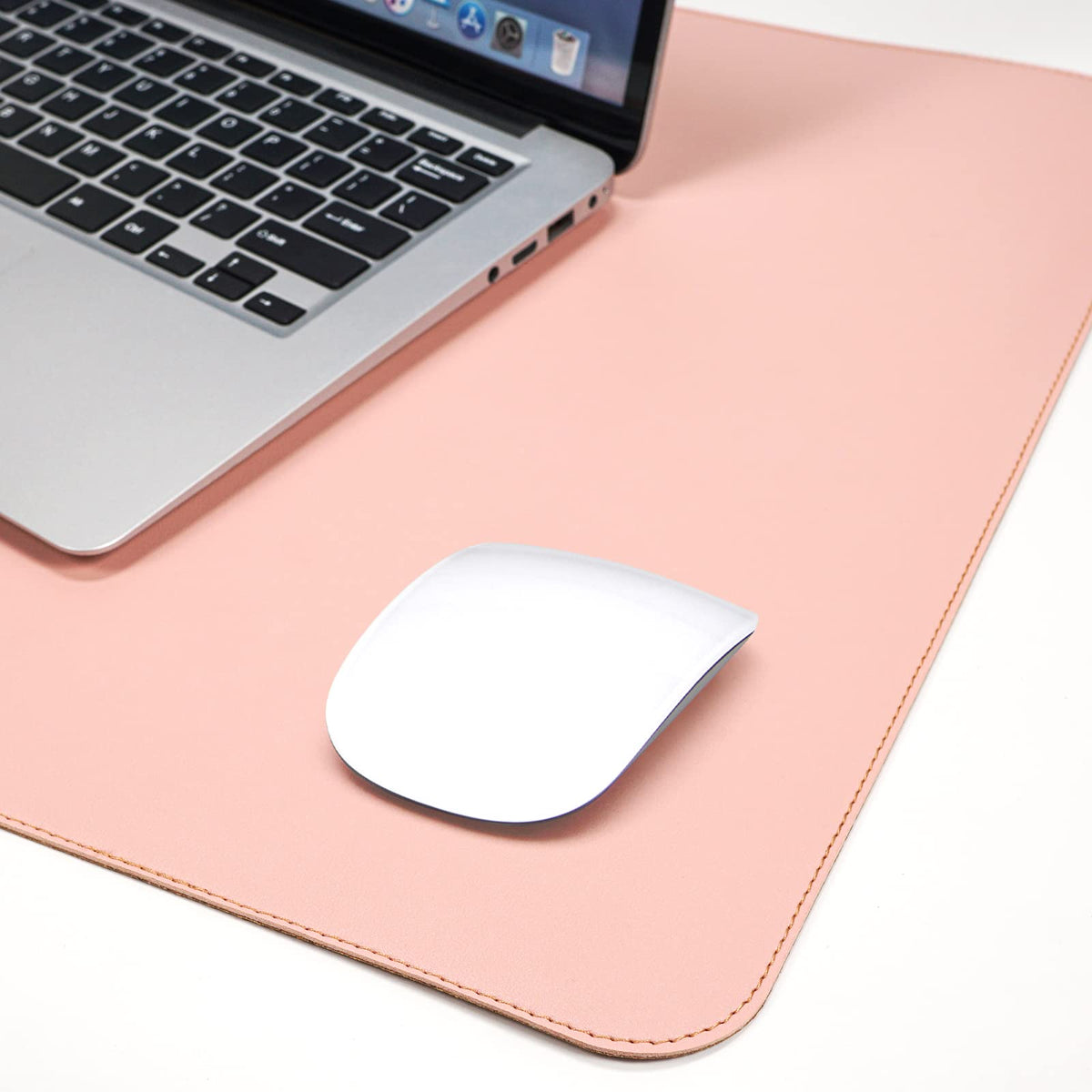 AFIING Cork Desk Mat 47" x 23.6", Dual-Sided Natural Cork & PU Leather Desk Pad, Non-Slip