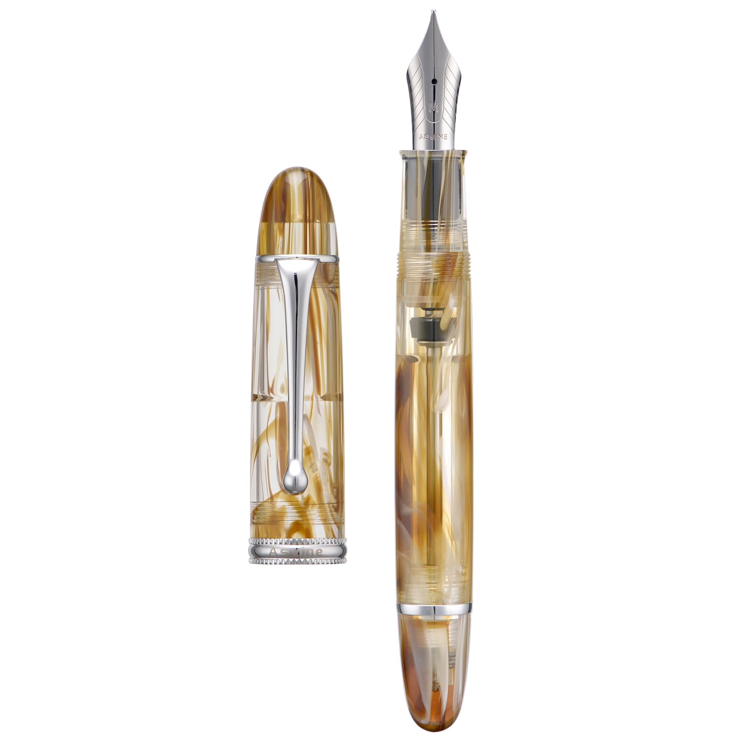 Asvine V800 Fountain Pen – Vacuum Filling System with Large Ink Capacity – Smooth Number 8 Medium