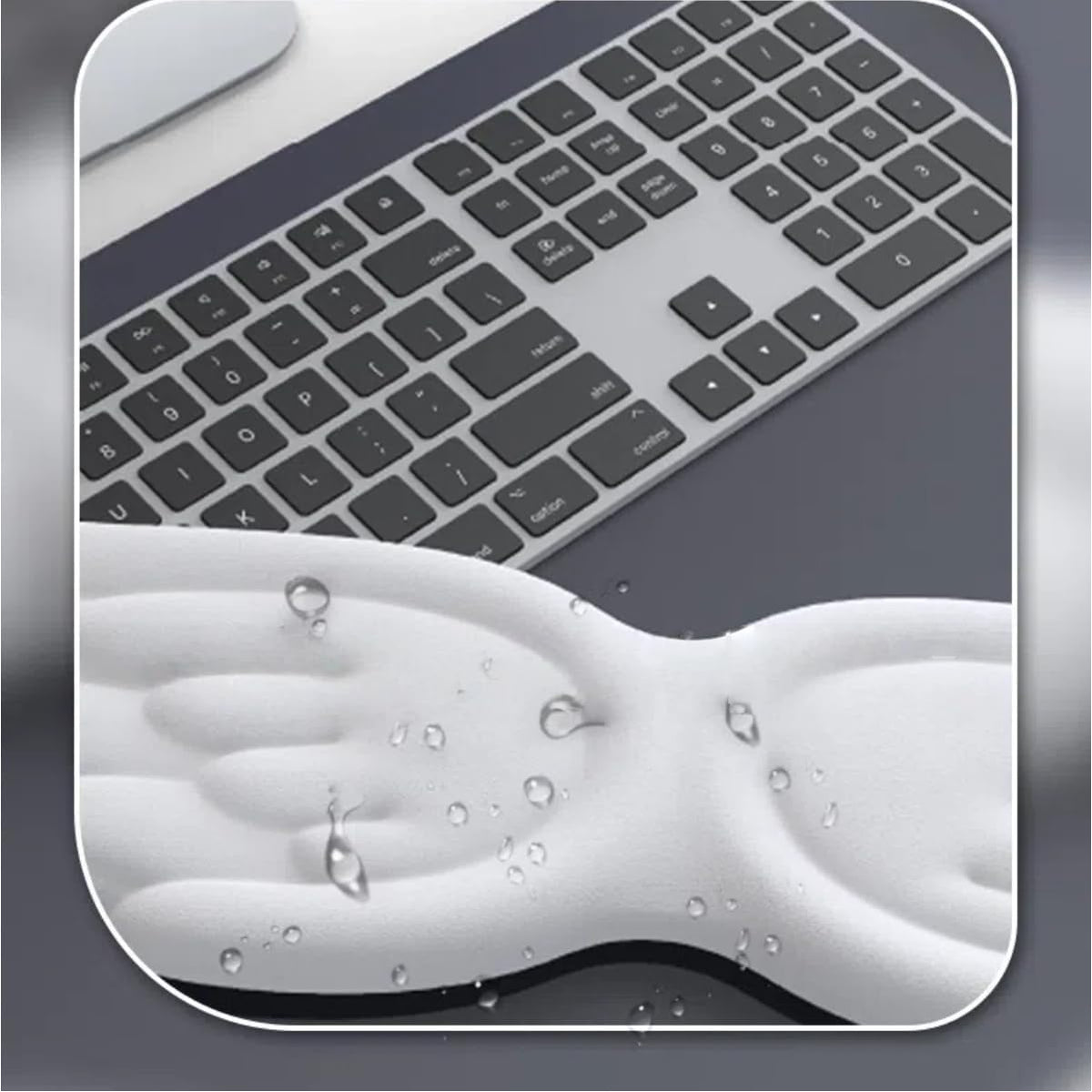 inbesk Angel Wing Wrist Rest Ergonomic Memory Foam Wrist Rest for Computer Keyboard Mouse Set, Cute