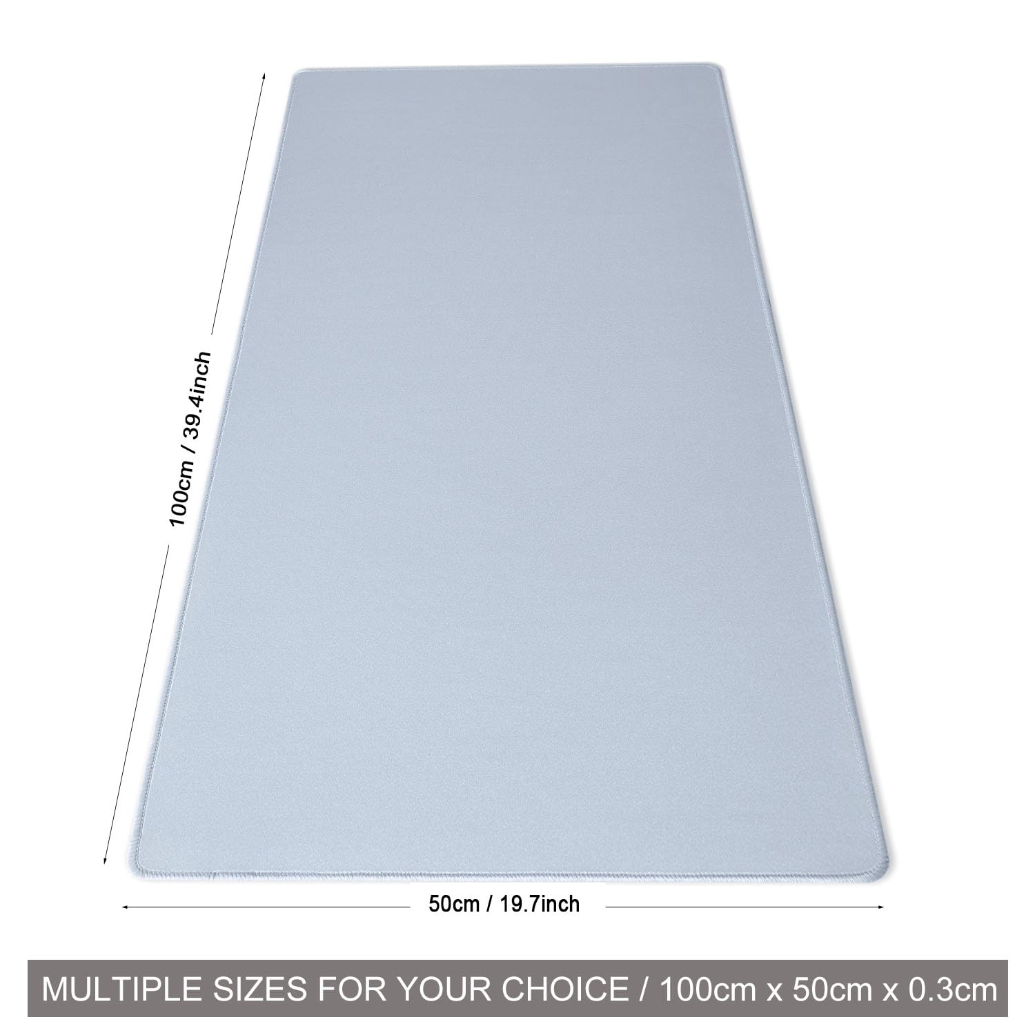 DOBAOJIA Mouse Pad Gray, Mouse and Keyboard Combo Pad XXXXL 39.4” x 19.7”