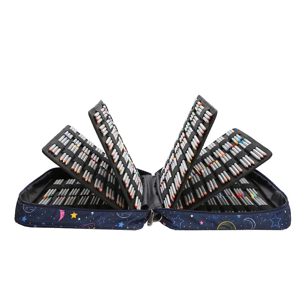 Lbxgap Portable Colored Pencil Case 480 Slots Pencil Case or 320 Gel Pen Case Large Capacity Pencil