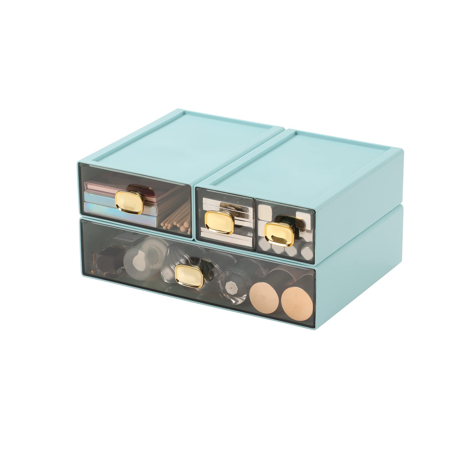 OSteed Desktop Storage Drawers, Stackable Countertop Organizer with Drawers