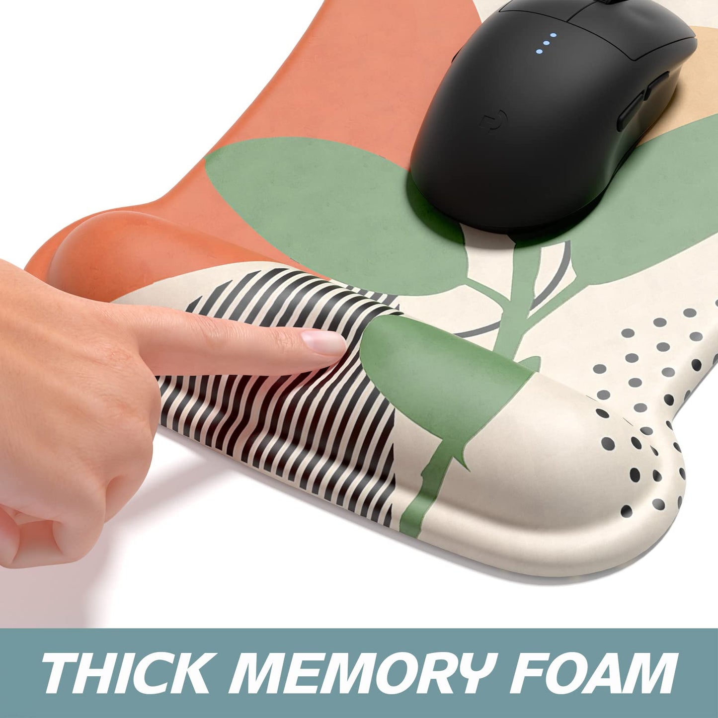 ITNRSIIET Mouse Pad Wrist Support Keyboard Wrist Rest Pad Ergonomic Mousepad Non-Slip Memory Foam