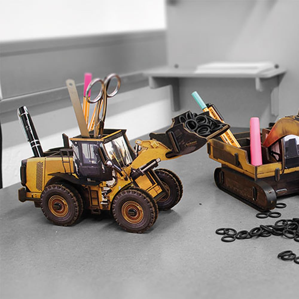 Werkhaus Design + Produktions GmbH Pencil Box Wheel Loader 15 x 11 x 29 cm
