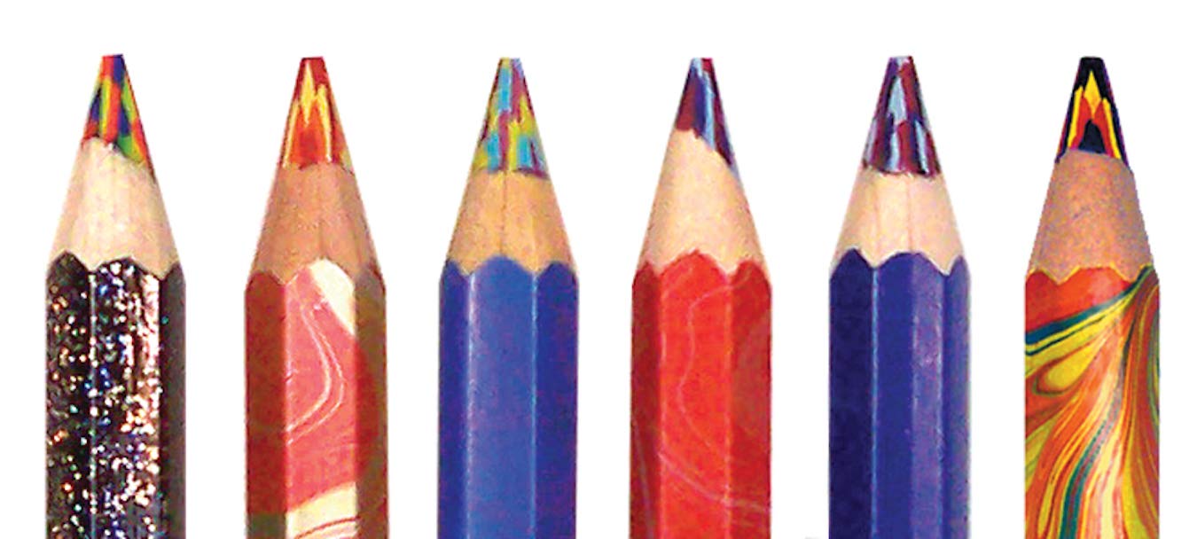 Koh-I-Noor Magic FX Pencils, 5-Pack - Original, Tropical, Neon, America and Fire (FA3405.5BC)