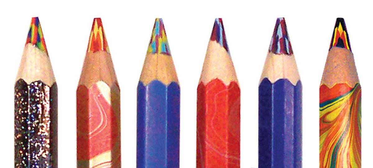 Koh-I-Noor Magic FX Pencils, 5-Pack - Original, Tropical, Neon, America and Fire (FA3405.5BC)