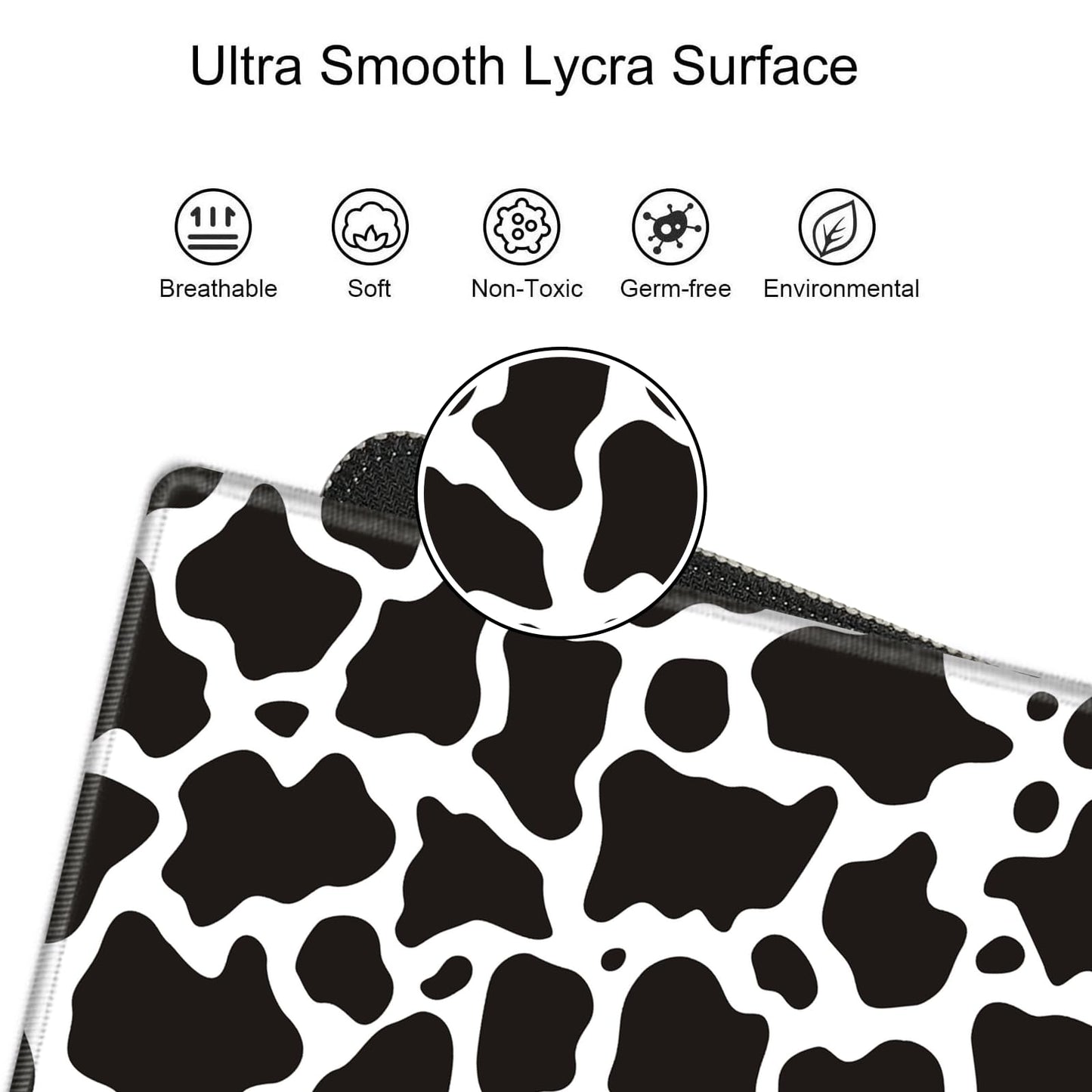 Gaming Mouse Pad 48x24 Desk Mat Giant Mousepad Large Desk Pad Cow Print Full Mouse Mat XXXL