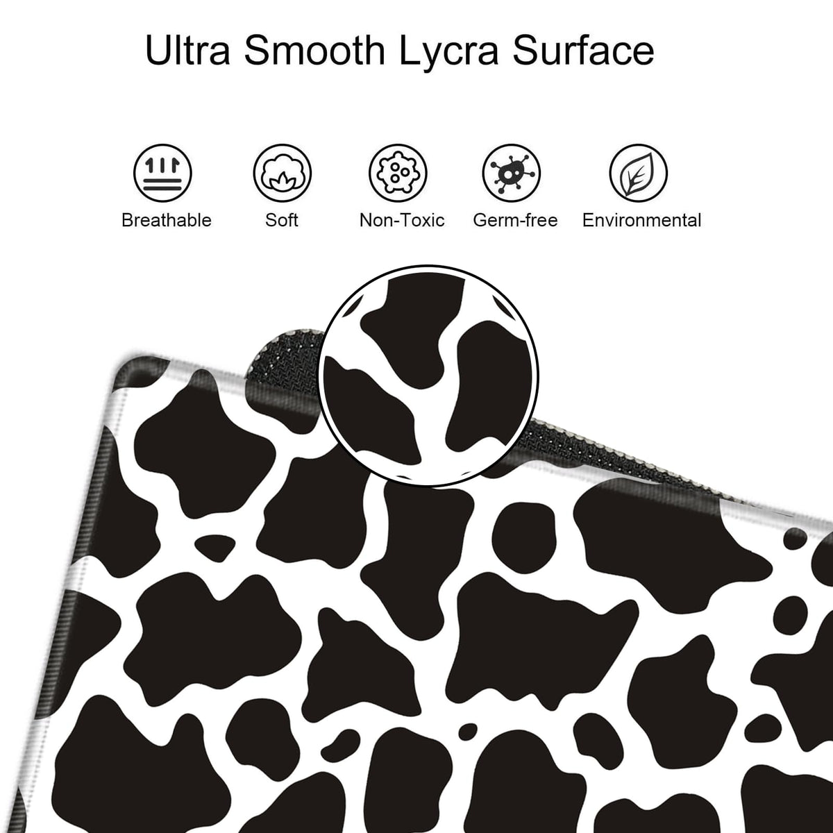 Gaming Mouse Pad 48x24 Desk Mat Giant Mousepad Large Desk Pad Cow Print Full Mouse Mat XXXL