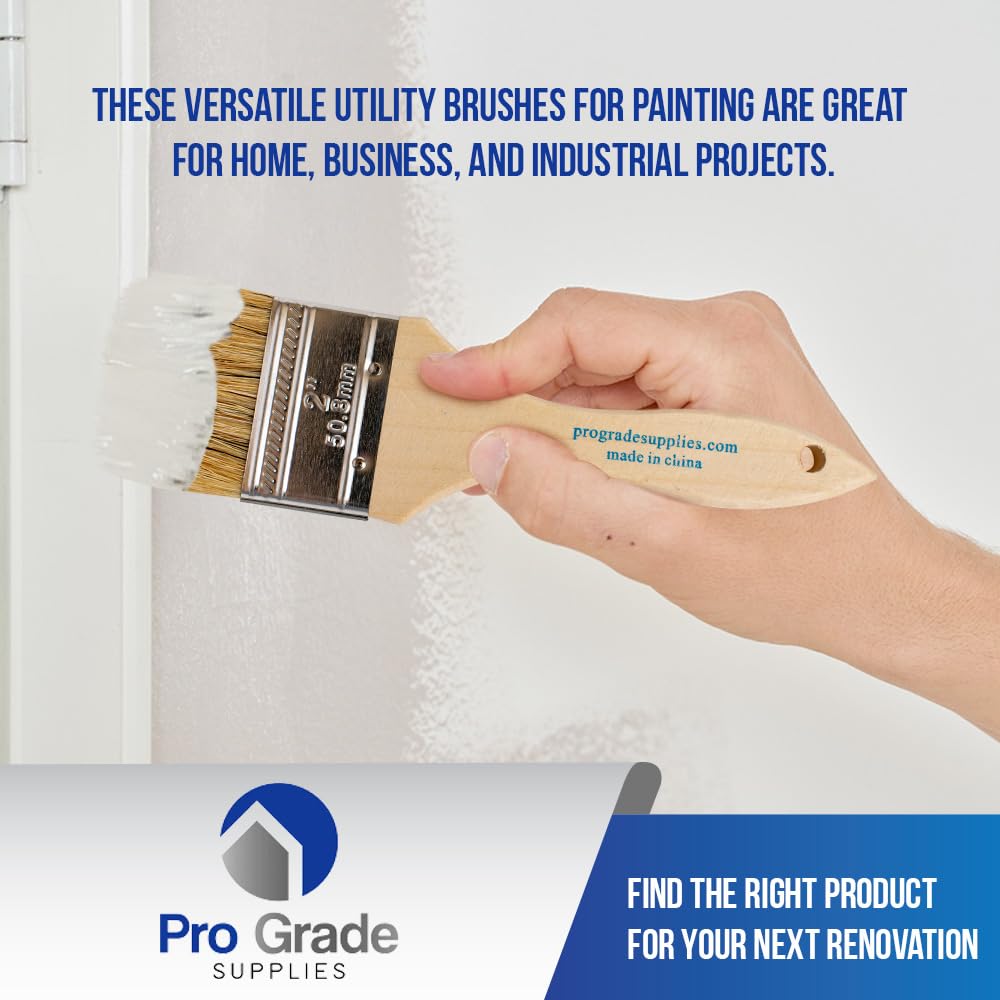 Pro Grade 2" Chip Brushes, Disposable Paint Brushes, for Paint, 36 Pack