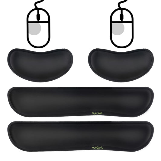 VAGAU Premium Keyboard Wrist Rest and Mouse Pad Wrist Support (2 Pack)