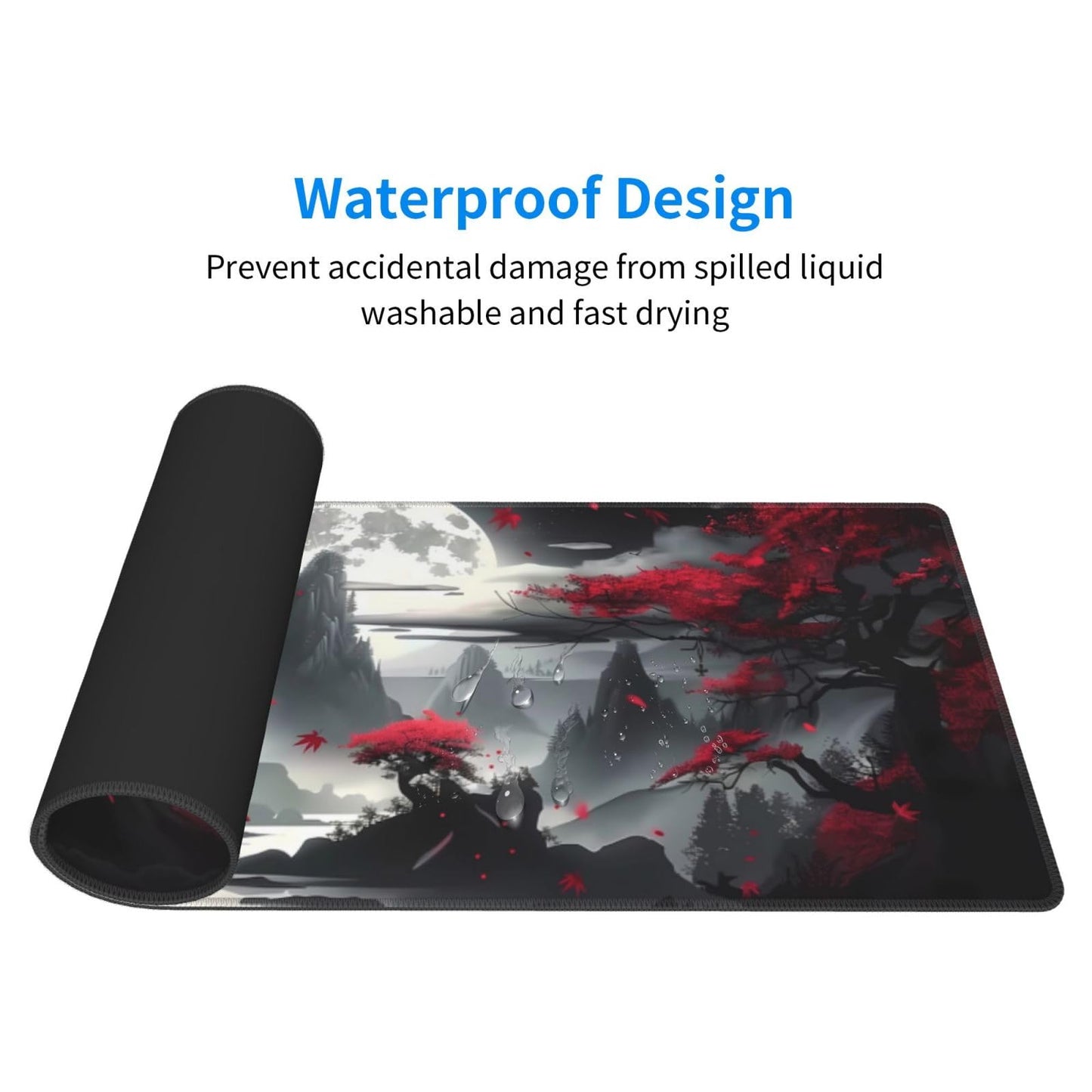 Gaming Mouse Pad Desk Pad,Extended Big Mouse Pad,31.5x11.8 Inch Long Computer Keyboard Mouse Mat