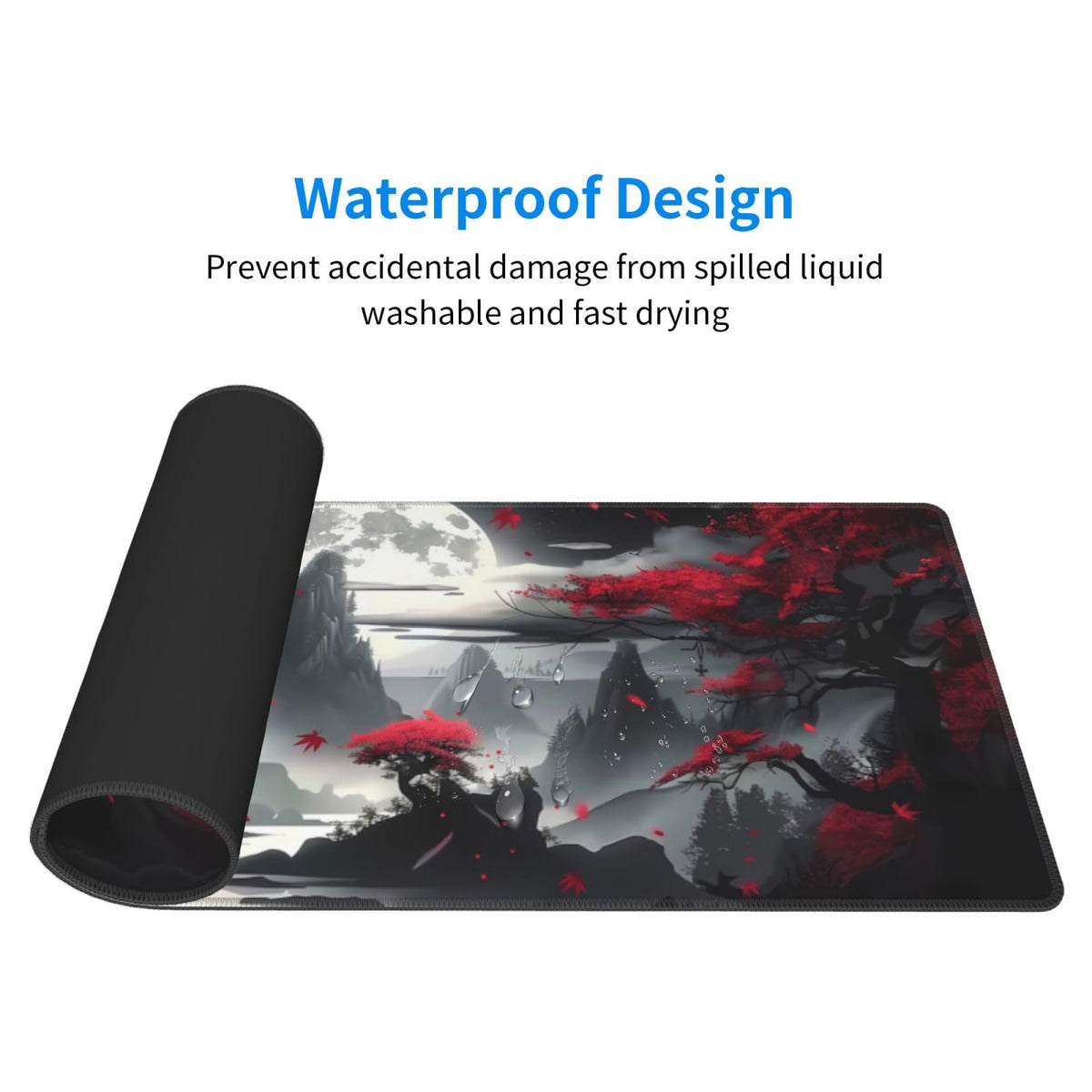 Gaming Mouse Pad Desk Pad,Extended Big Mouse Pad,31.5x11.8 Inch Long Computer Keyboard Mouse Mat