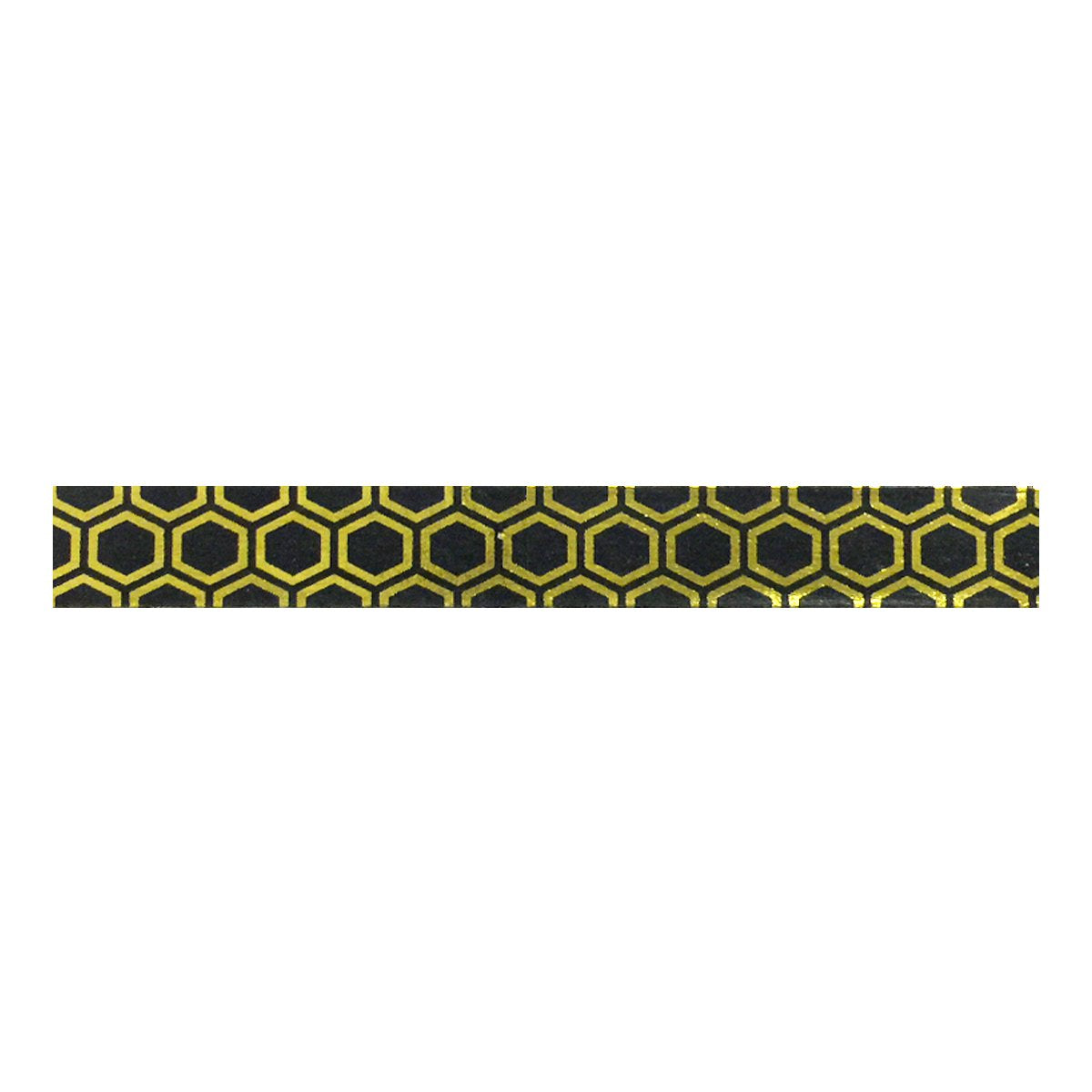Wrapables Colorful Washi Masking Tape, Metallic Octagons Black and Gold